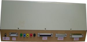 Back panel of the bench test fixture