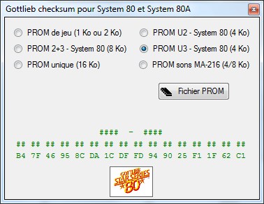 5 - Vérification pour PROM U3 SYSTEM 80 & 80A.